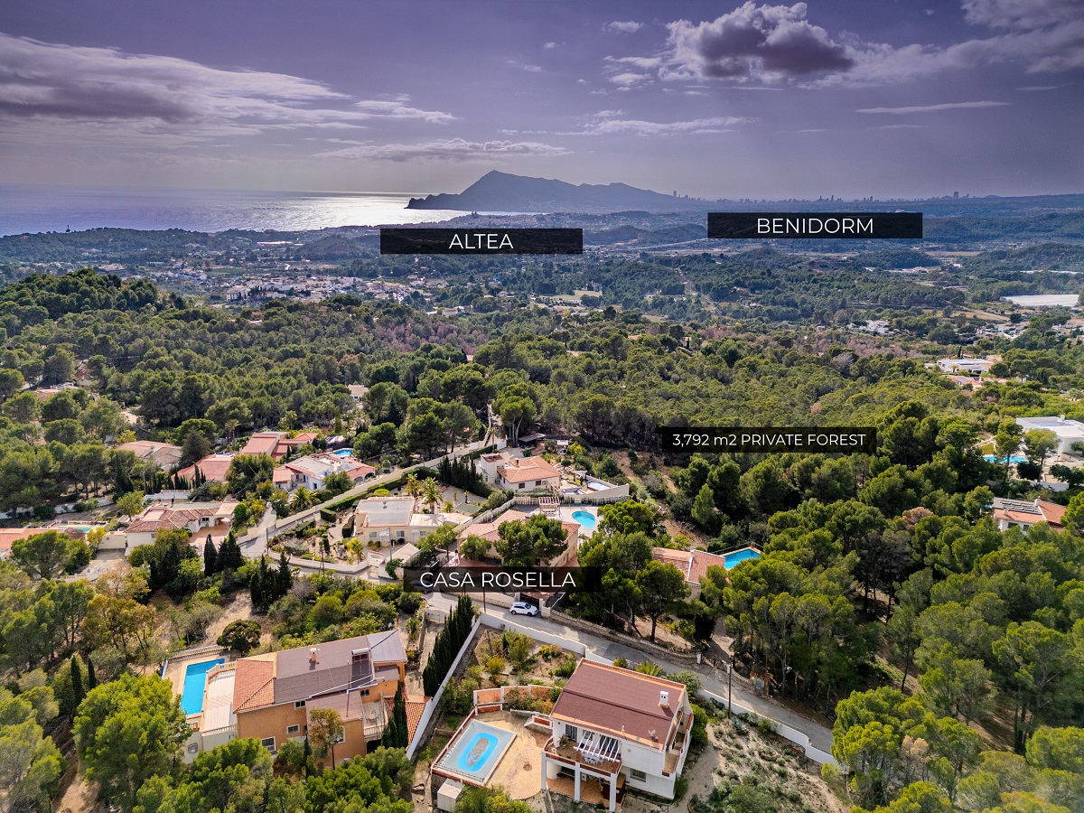 SPECTACULAR LUXURY VILLA IN ALTEA – PANORAMIC VIEWS, PRIVATE POOL AND OWN FOREST